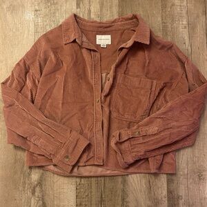 American Eagle Outfitters Rust Corduroy Utility Jacket